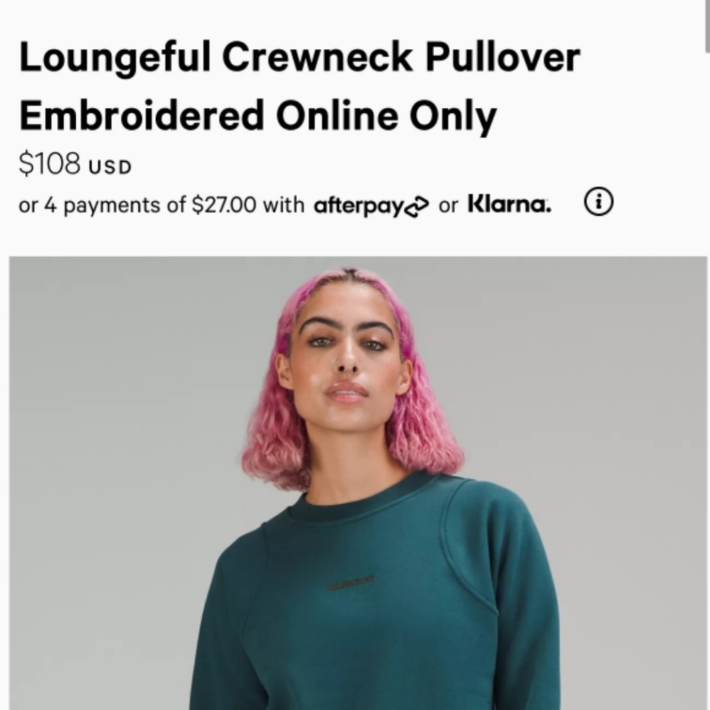 Lululemon crewneck pullover